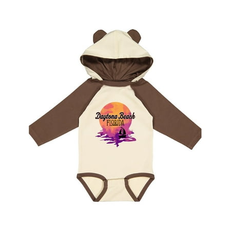 

Inktastic Daytona Beach Florida Sunset Gift Baby Girl Long Sleeve Bodysuit