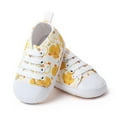 thumbnail image 2 of Dakaela Unisex Baby Boys Girls Shoes Newborn Infant Anti Slip Canvas Sneakers Toddler First Walkers Crib Shoes Yellow Size 4.5, 2 of 7