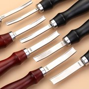 Yammee 4/6/8/10mm Leather Edges Beveler Tool Leather Wide Shovel Thinner Leather Edges Trimmer Crafting Tools for Enthusiasts