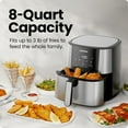 thumbnail image 3 of Chefman Turbofry Touch TG 8 Qt. Friteuse à Air Chaud avec Commandes Numériques - Acier Inoxydable, 3 of 8