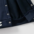 thumbnail image 5 of Vividxx Boys Jacket Boys Thicken Baseball Jacket With Letter Printed Stylish Stand Collar Outerwear Comfortable Casual Coat For Children 18-24 Months, 5 of 9