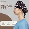 thumbnail image 5 of Gorro de enfermería para hombre y mujer, 100 % algodón, para cirujano, dentista, veterinario, chef, trabajo, estampado, Baotou, para cirugía, enfermera médica, 5 of 5