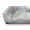 thumbnail image 3 of Octopus Soft Flannel Fleece Blanket, Marine Animals Undersea with My Baby Wording in Pastel Watercolor Style, Cozy Plush for Indoor and Outdoor Use, 50" x 60", White and Multicolor, by Ambesonne, 3 of 6