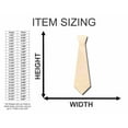 thumbnail image 2 of Unfinished Wood Neck Tie Shape - Craft - up to 46" DIY 5" / 1/8", 2 of 3