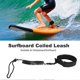 thumbnail image 4 of Stand Up Paddle Board Coiled Spring Leg Foot Rope Surfing Leash for Surfboard (black), 4 of 4