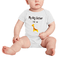 thumbnail image 2 of My Big Sister Is A Giraffe Cute Baby Clothing Bodysuits Boy Girl, 2 of 5