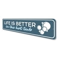 thumbnail image 4 of Life is Better in the Hot Tub Novelty Sign, Metal Wall Decor - 4x18 inches, 4 of 4
