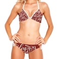 thumbnail image 2 of Valentine's Day Font Bikini Set with Detachable Sponge & Adjustable Strap, Two-Pack, Ideal for Beach & Pool, Swimsuit Swimsuits Bikini, 2 of 6