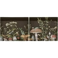 thumbnail image 3 of Mushroom Kitchen Curtains 2 Panels UV Protected Tier Curtains, Half Window Curtains Kitchen Tiers for Guest Room Bathroom Sink Laundry Room Basement,24"x27", 3 of 7