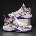 thumbnail image 2 of ChiVerve Youth Basketball Shoes - Breathable Athletic Sneakers for Boys Girls Teens | White Purple, 3 Kid, 2 of 6