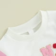 thumbnail image 4 of Chenyin Infant Baby Letter Embroidered Sweatshirt for Girls Colorblocking Long Sleeve Sweatsuit Pullover Spring Fall Sweater for Girls 6 Months-4 Years, 4 of 8