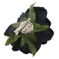 thumbnail image 4 of 3X Seda Pelo de la Flor Broche de la Boda Ramillete Clip de la Flor 8 cm Broche Accesorios - Negro, 4 of 8