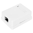 thumbnail image 1 of Shielded Desktop Box 2pcs Category 6 Networks Box Single Port RJ45 Junction Box, Networks Box, for  Engineering Integrated Wiring Work Area, 1 of 7