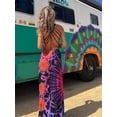 thumbnail image 3 of SUNSIOM Robe Longue Décontractée d'Été pour Femme, Imprimé Teinture sur Nœuds, Col en U, Sans Manches, Robe Mode à Dos Croisé, 3 of 6