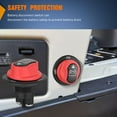 thumbnail image 2 of Battery Isolator Selector Switch for Boat,Waterproof Battery Master Disconnect Switch Power Cut/Shut Off Kill Switch DC 50A for Car Marine Yacht RV ATV Vehicles, 2 of 7