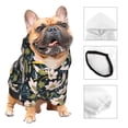 thumbnail image 3 of Zufioo Flowers Print Pet Hooded Sweatshirt, Suitable for Small Dogs Pet Hoodie Clothes-Small, 3 of 7