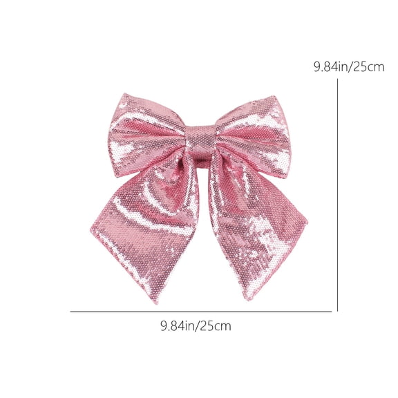 Rkxzt Sequin Bow Tie Sequined Bow Christmas Tree Ornament 9.84 Inch Red Silver RoseGold Pink Glitter Wreath Decoration Home Decoration|Cotton,Pink