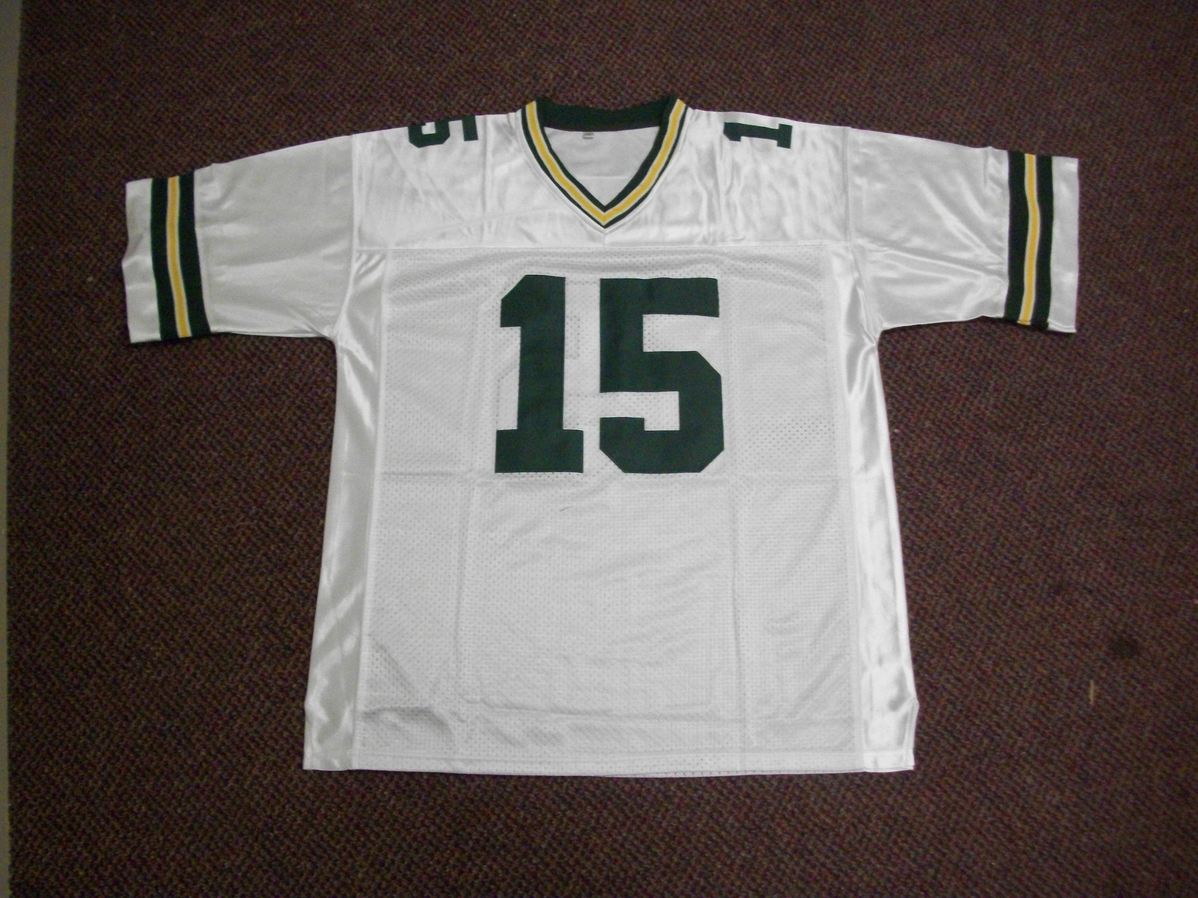 : Bart Starr Jersey #15 Green Bay Custom Stitched Green