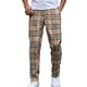 thumbnail image 1 of Mens Pantalones Casuales Relajado Ajuste Elástico de la Cintura Encaje Hasta Pantalones de Lápiz Cuadrado Cordón Al Aire Libre, 1 of 9