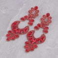 thumbnail image 3 of Pendientes colgantes grandes de Aleación Yashi con Diamantes de imitación rosa roja E1623, 3 of 5