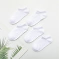 thumbnail image 3 of 5 Pairs/lot 1 to 12 Years Summer Solid White Cotton Socks For Children Socks Spring No-show Low Cut Socks Boys Girls Boat Socks Mesh White 9 to 12 Years, 3 of 6