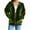 Green, variant on Women's Velvet Hooded Jacket, Long Sleeve Full Zip Outerwear Coat, Soft Warm Velour Jackets with Pockets XL