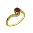 thumbnail image 1 of LBG British Made 9k Yellow Gold Natural Ruby Womens Engagement Ring - 33 size options - Size 12, 1 of 5