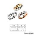 thumbnail image 4 of Anillo con diseño de tablero de ajedrez, joyería elegante exquisita para mujer, adorno de mano, anillos de dedos de colores simples, accesorio Ropa, zapatos y accesorios Miscelánea Oro rosa talla 8 Qarigey  AP016439-08, 4 of 6