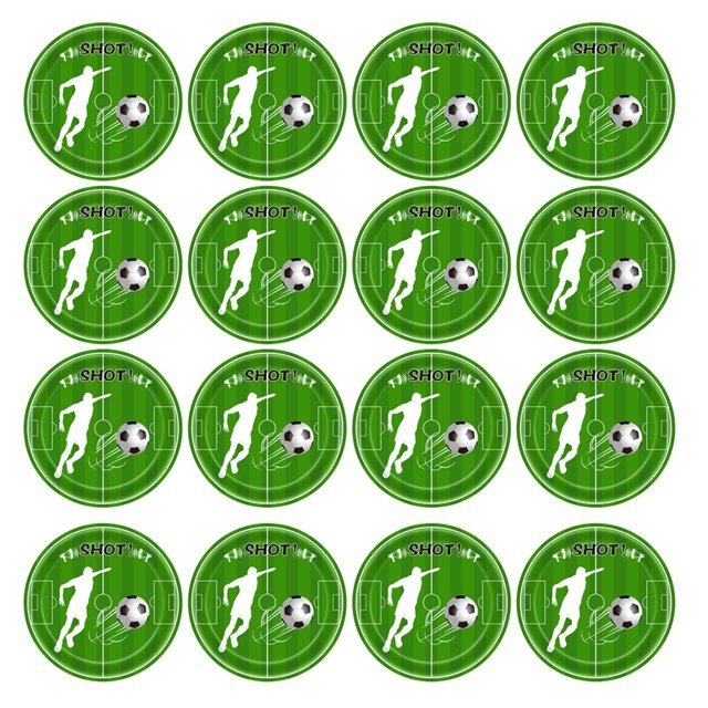 Footballs Party Supplies Green Football Ball Theme Paper Cup Plate Tableware
