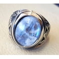 thumbnail image 3 of Rainbow Moonstone Mens Ring, Natural Blue Fire Rainbow Moonstone, Silver Jewelry, 925 Silver Ring, Birthday Gift, Heavy Mens Ring, Arabic Design, Ottoman Style Ring, Christmas, Turkey Mens Signet Ring, 3 of 6