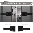 thumbnail image 4 of Square Door Lever Privacy Door Lock Handleset Keyless Lockset Door Knobs Storage Room Bathroom Set No Key in, 4 of 9