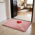 thumbnail image 3 of Huanglei Outdoor Door Mat Envelope Heart Shaped Welcome Mat Slip Rubber Backing Red Heart Shaped Welcome Floor Mat Suitable For Indoor And Outdoor Front Door, 3 of 5
