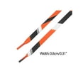 thumbnail image 3 of INSPIRE CHIC Splicing Printing Flat Shoe Laces Fun Color Pattern Shoelaces for Sneakers Athletic Running Shoes 1 Pair White-Orange-Black 140cm/55.1", 3 of 4