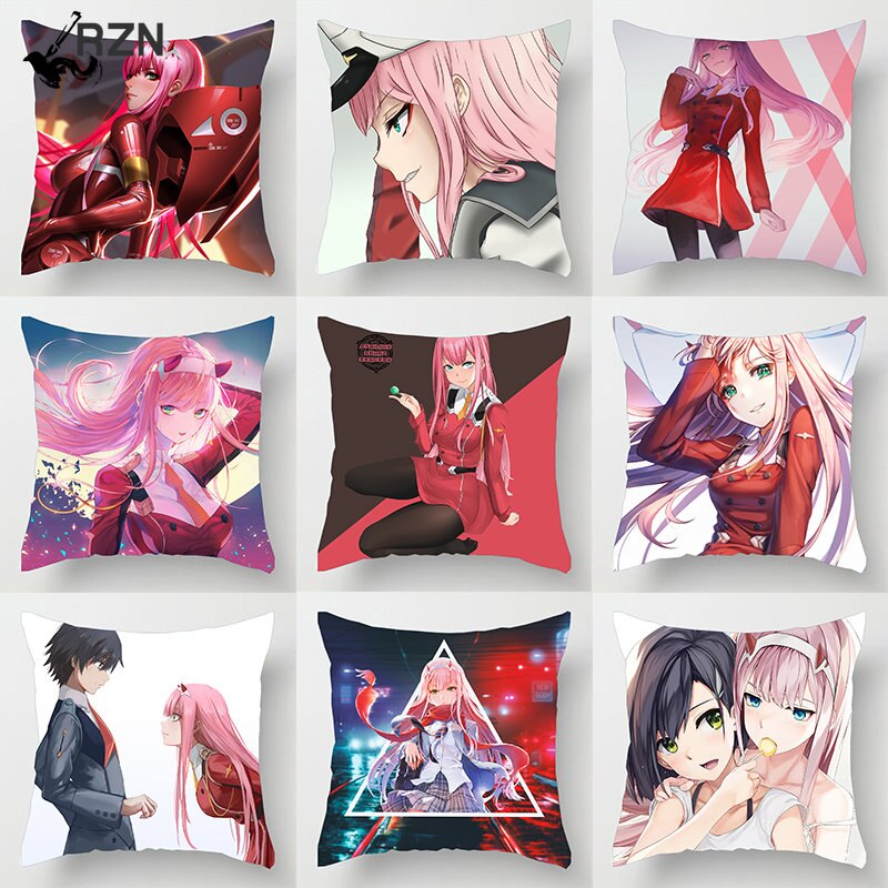 Anime Darling In The FranXX Room Decor Pillow Cover Kawaii Zero Two2