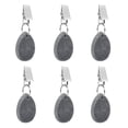 thumbnail image 1 of 6 piezas de colgantes de pesas para manteles con forma de lágrima, pesas de piedra para cubierta de mesa, perchas con clip de metal, pinzas con peso para manteles para la familia, 1 of 5
