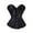 Black, variant on Halloween Jacquard Ruffle Trim Black Overbust Corset Lace Up Waist Trainer Gothic Party Shapewear