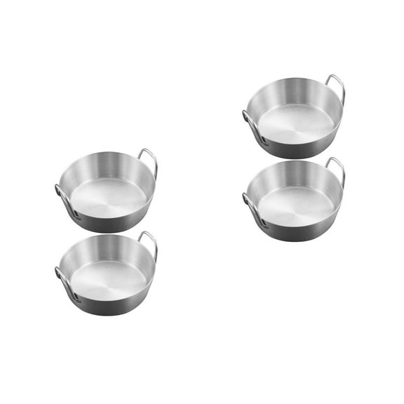 Raindrops 4 pcs  Small Round Stainless Steel Sauce Bowls Sauce Dipping Bowls With Handles For Dipping Sauces Snacks Condiments Sauce Server Dishes