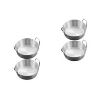 Raindrops 4 pcs Small Round Stainless Steel Sauce Bowls Sauce Dipping Bowls With Handles For Dipping Sauces Snacks Condiments Sauce Server Dishes