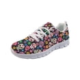 thumbnail image 3 of chaqlin Womens Skull Athletic Shoes Size 8.5 Breathable Lace Up Running Sneakers Flower Slip-on Walking Shoes Outdoor Training Flats, 3 of 7