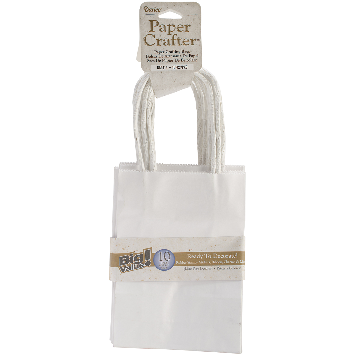 Paper Bags 4.72"X6.7"X1.97" 10/PkgWhite Walmart Canada