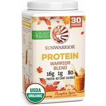 Sunwarrior Plant-Based Protein Powder Warrior Blend, Pumpkin Spice, 16g Protein, 26.46 oz