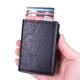 thumbnail image 4 of Estuche antirrobo para tarjetas de crédito Estuche para tarjetas de crédito de aluminio con presión lateral Monedero de cuero de PU, 4 of 5
