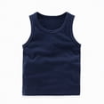 thumbnail image 4 of NIEWTR Toddler Little Boys' Athlete Tank Tops 100% Cotton Sleeveless Undershirts Sport Casual Summer Clothes for Boy Tanks(A-Navy,7-8 Years), 4 of 5