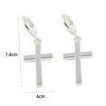 thumbnail image 5 of Ayyufe Earrings Exquisite Fadeless Alloy Smooth Surface Cross Shape Women for Party, 5 of 6