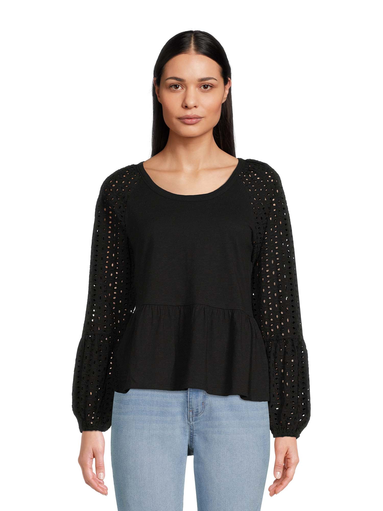 Time And Tru Women's Eyelet Top