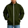 thumbnail image 3 of Kezqiaxn Teen Boy Clothes Fall Fashion Stand Collar Long Sleeve Zip Up Sweatshirts with Pockets Boys Jacket Size 5-16, 3 of 10