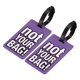 thumbnail image 1 of Equipaje Etiqueta, PVC Identificador Tarjeta Soporte Etiqueta, No Tu Bolsa Patrón Viaje Bolso Etiqueta con Ajustable Correa para Equipaje Maleta, Púrpura Paquete de 2, 1 of 5