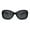All Black, variant on Womens Polarized Chic Narrow Butterfly Plastic Sunglasses All Black