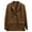 Brown, variant on Women'S Faux Suede Blazer Jacket Notched Lapel Single Breasted Faux Suede Leather Suit Jacket Khaki XXL