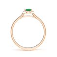 thumbnail image 2 of ANGARA Natural Prong-Set Oval Emerald and Diamond Halo Engagement Ring in 14K Rose Gold for Women (Size-6x4mm) | May Birthstone, Birthday, Anniversary, Jewelry Gift for Women | Natural Emerald Ring, 2 of 9